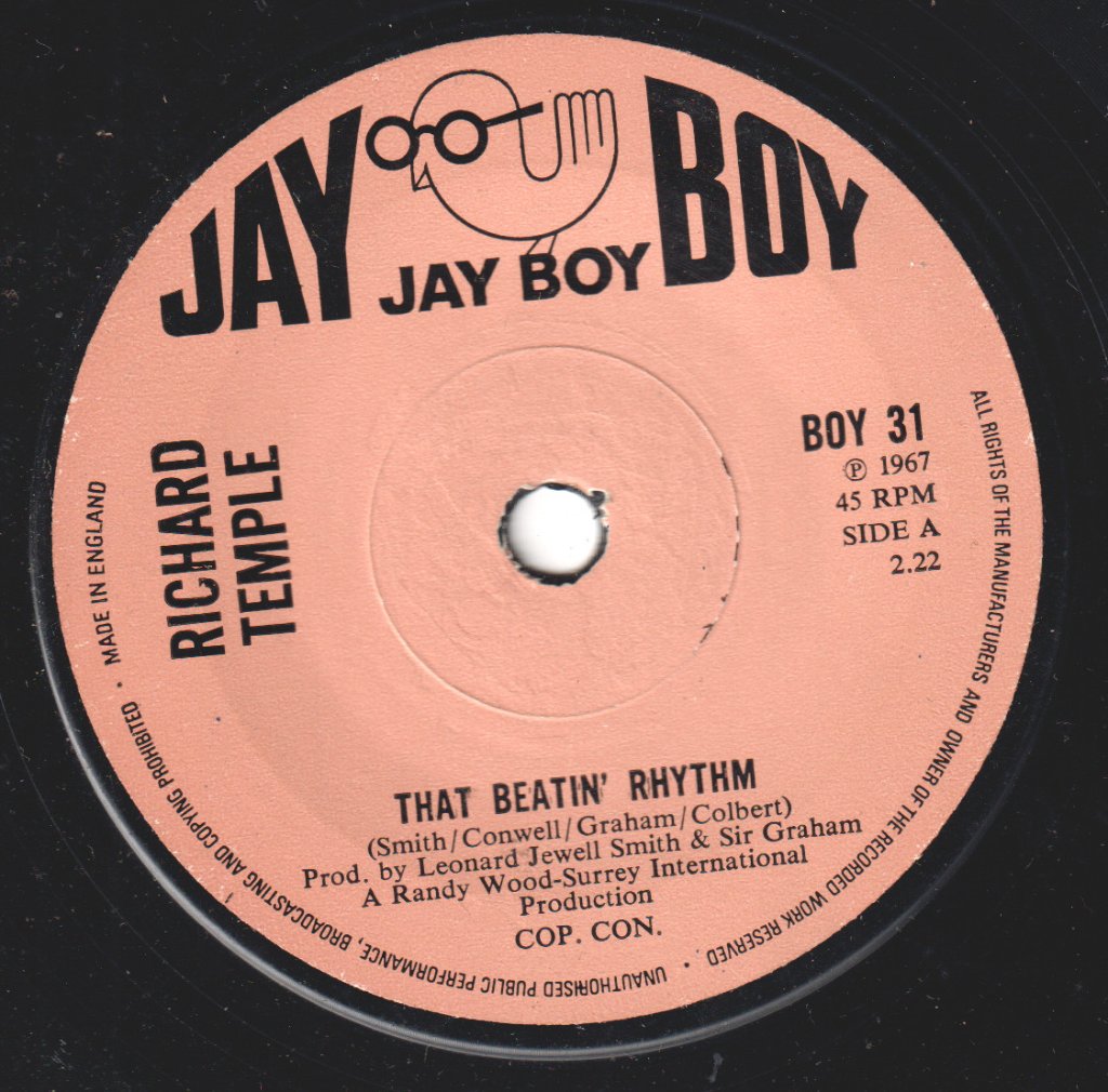 Richard Temple - That Beatin' Rhythm / Could It Be - 7 Inch
