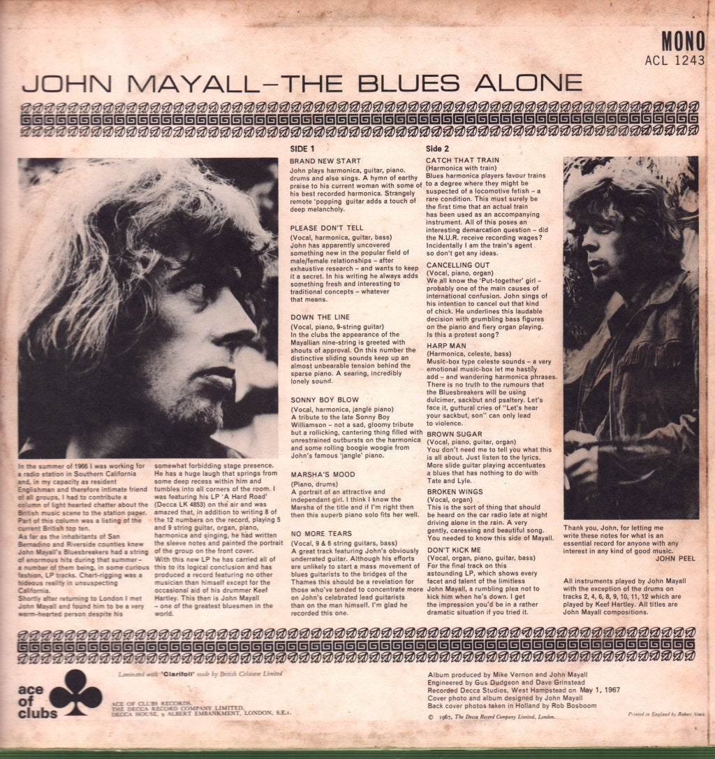 John Mayall - Blues Alone - Lp