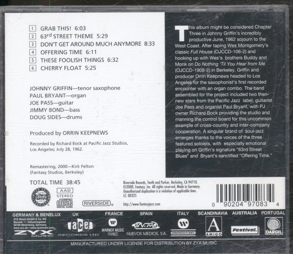Johnny Griffin - Grab This! - Cd