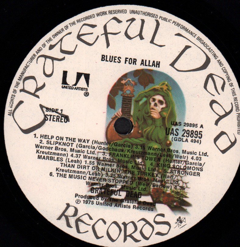 Grateful Dead - Blues For Allah - Lp