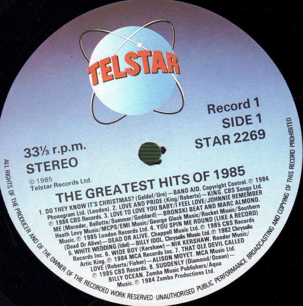 Various Artists - Greatest Hits Of 1985 - Double Lp