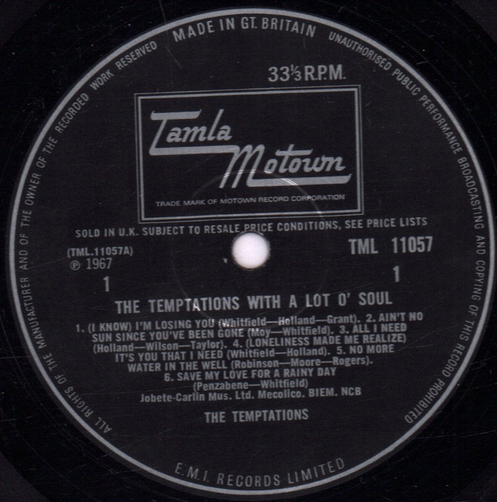 Temptations - With A Lot O' Soul - Lp