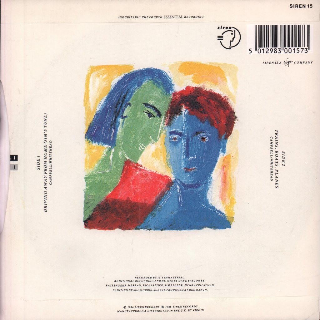 It's Immaterial - Driving Away From Home - 7 Inch
