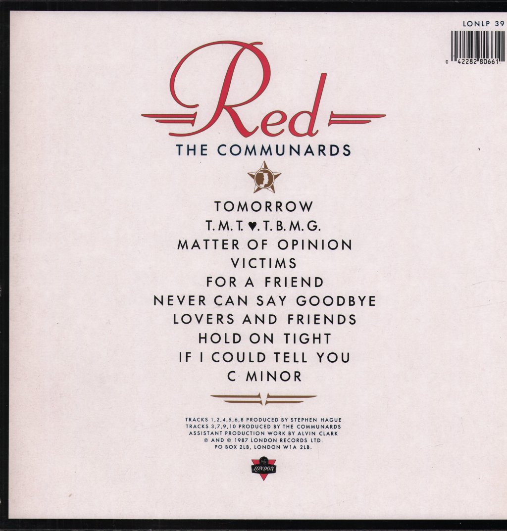 Communards - Red - Lp
