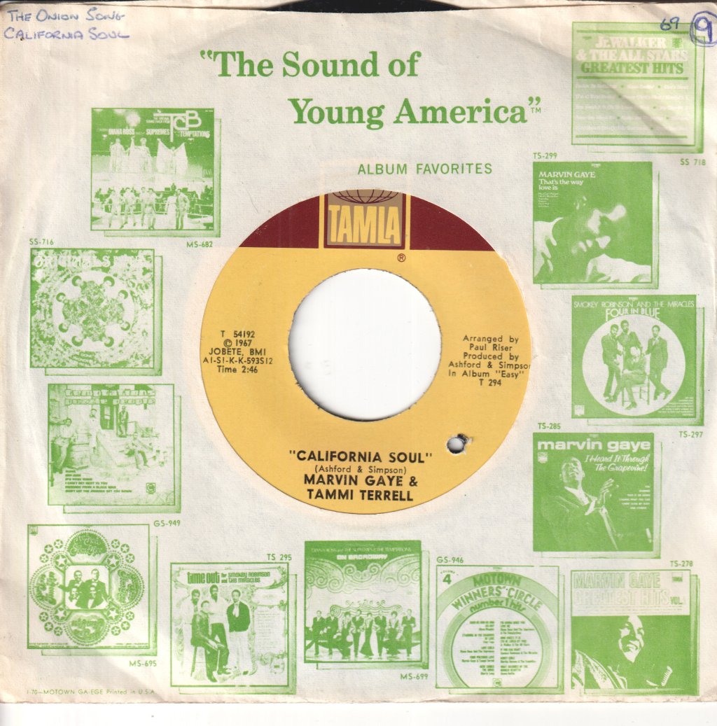 Marvin Gaye And Tammi Terrell - Onion Song - 7 Inch