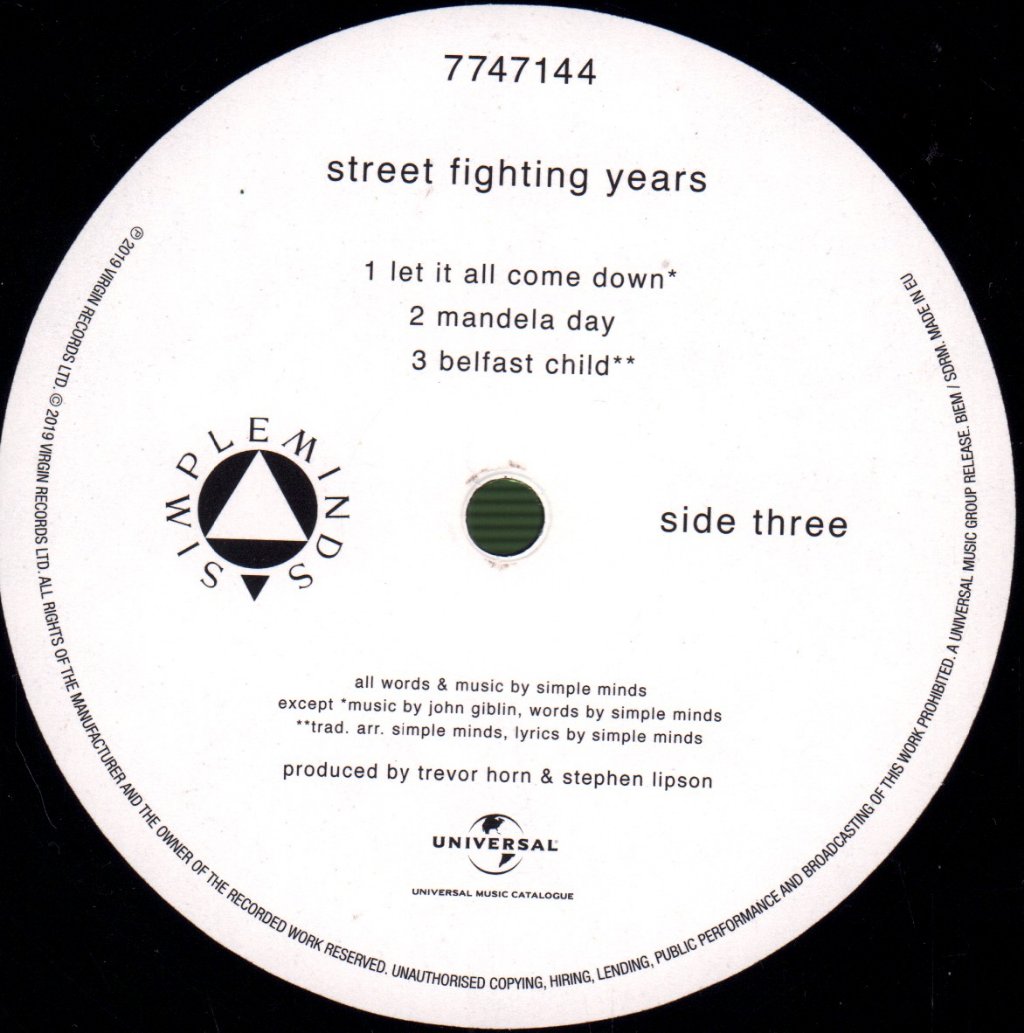 Simple Minds - Street Fighting Years - Double Lp