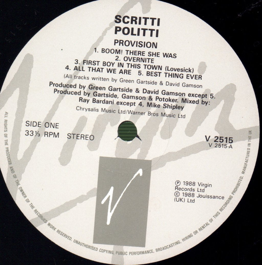 Scritti Politti - Provision - Lp