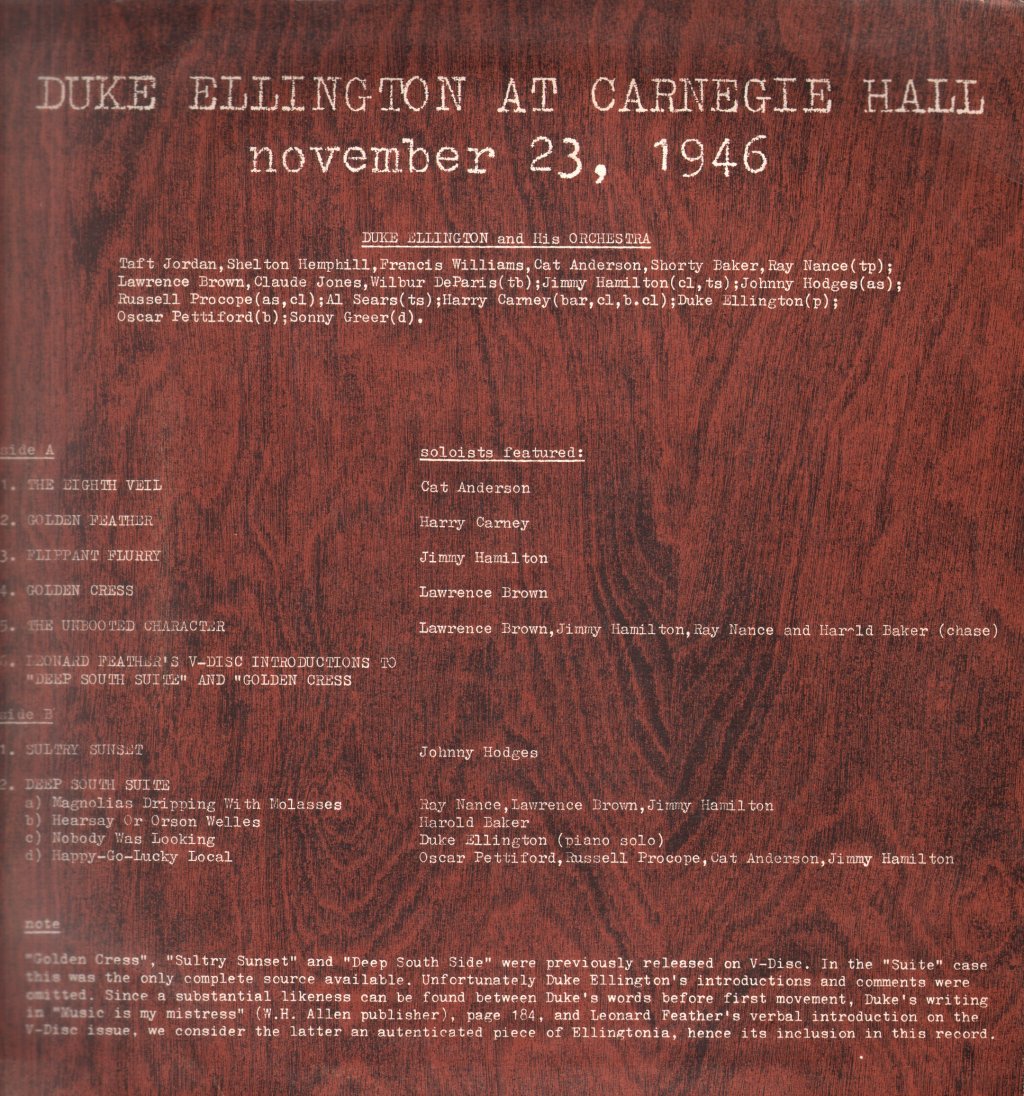 Duke Ellington - At Carnegie Hall - Lp