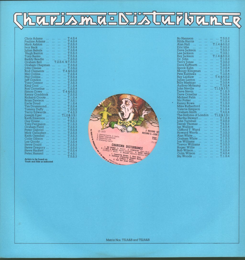 Various Artists - Charisma Disturbance - Double Lp