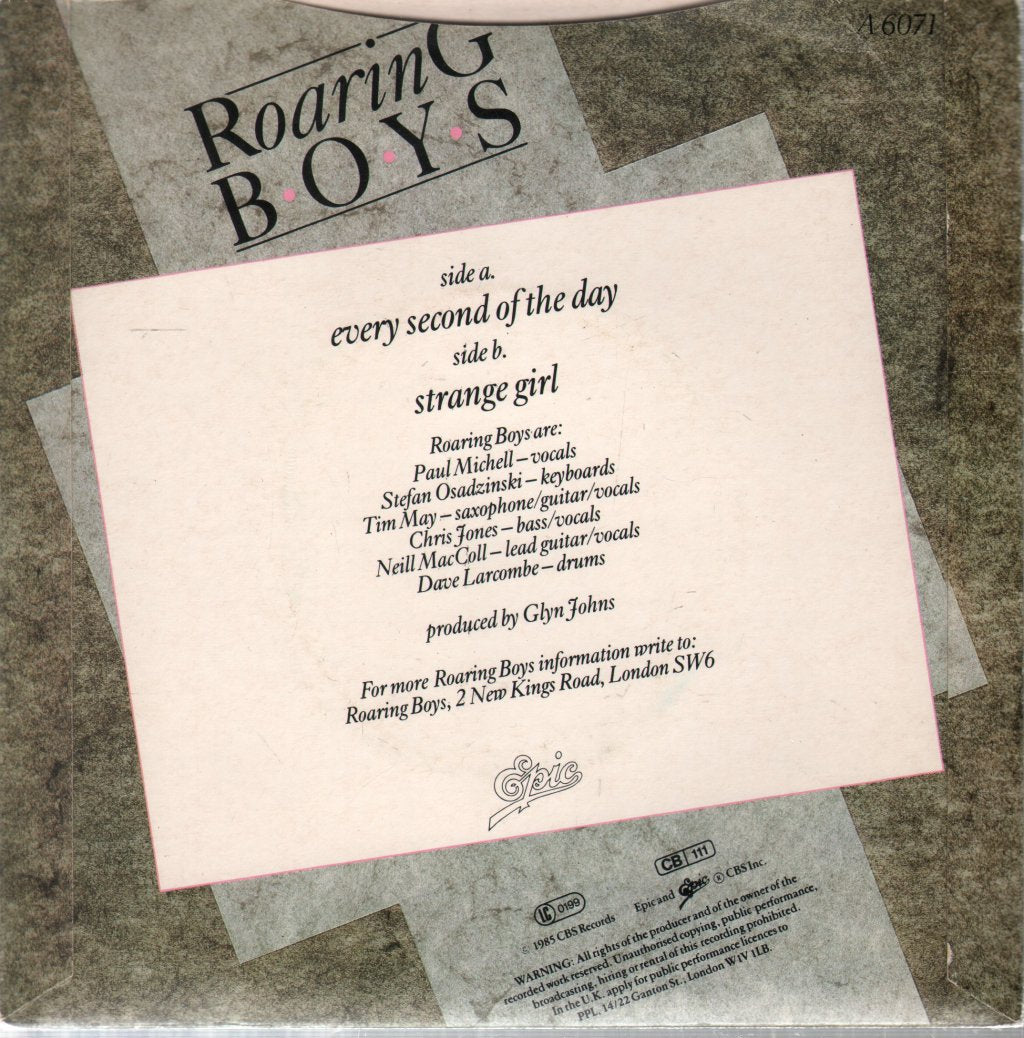 Roaring Boys - Every Second Of The Day - 7 Inch