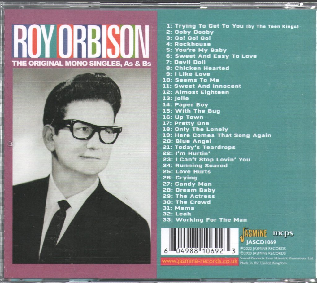 Roy Orbison - Original Mono Singles, As & Bs - Cd