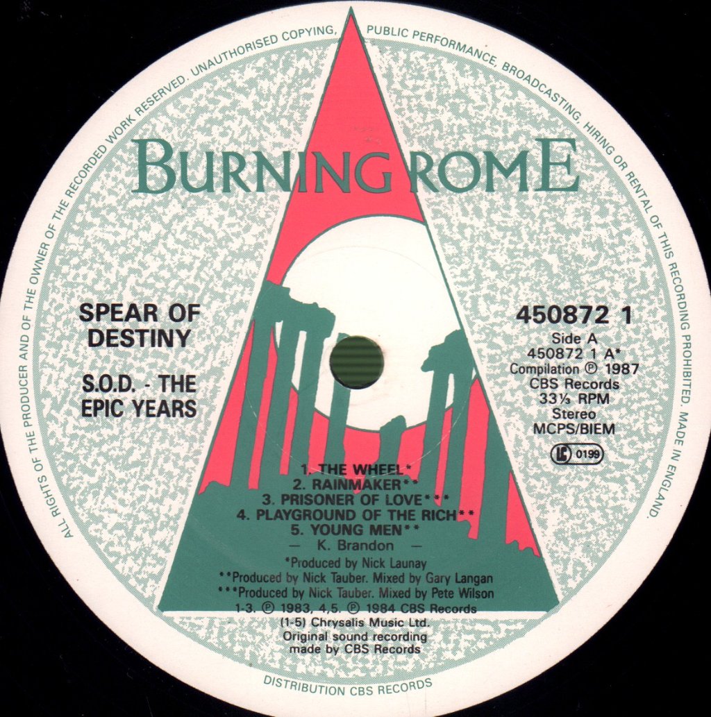 Spear Of Destiny - S.O.D. The Epic Years - Lp