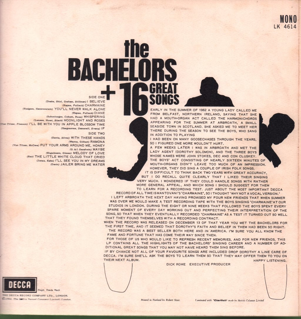 Bachelors - 16 Great Songs - Lp