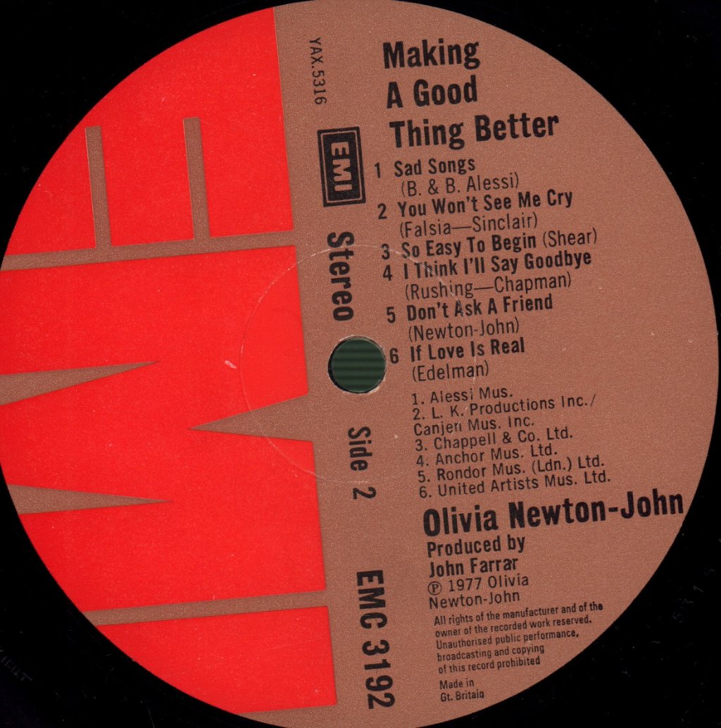 Olivia Newton John - Making A Good Thing Better - Lp