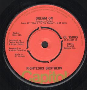 Righteous Brothers - Dream On - 7 Inch