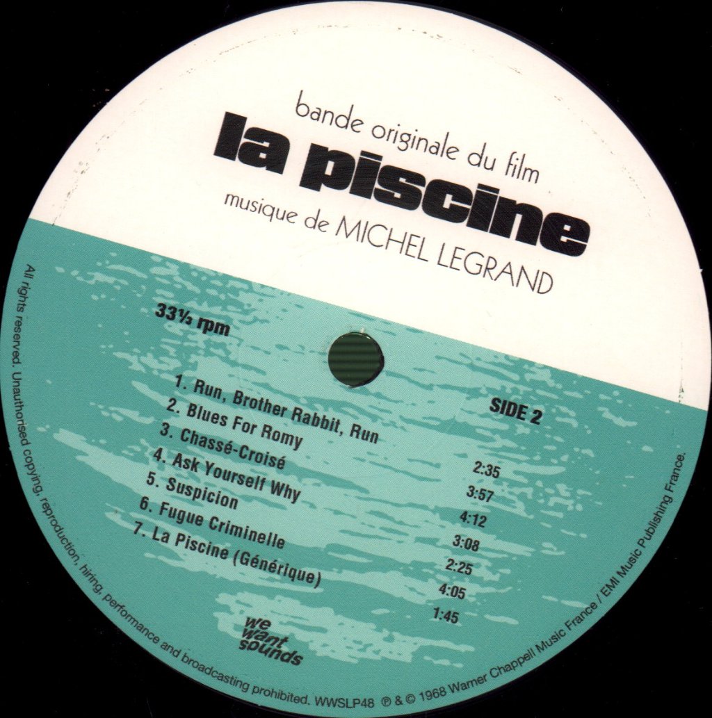 Michel Legrand - La Piscine (Bande Originale Du Film) - Lp