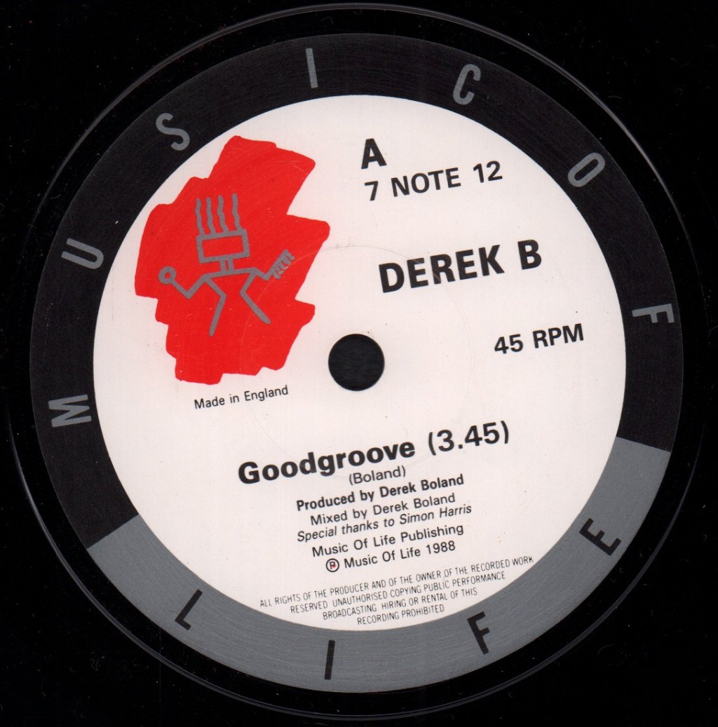 Derek B - Good Groove - 7 Inch