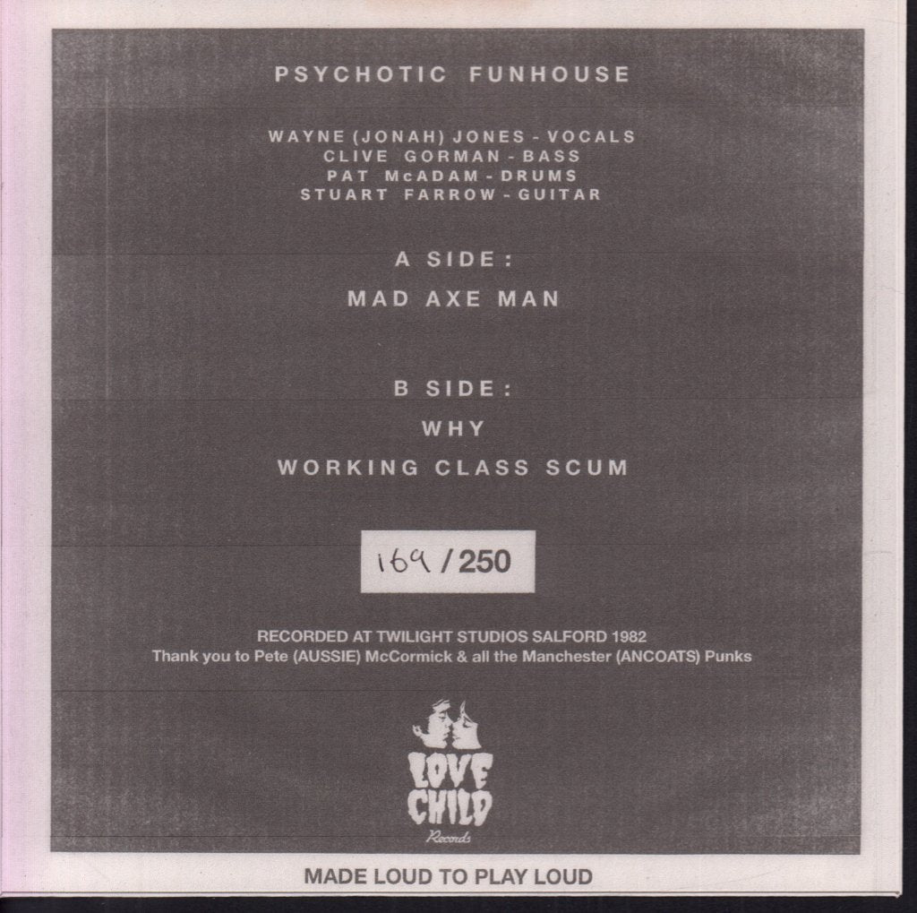 Psychotic Funhouse - Mad Axe Man - 7 Inch