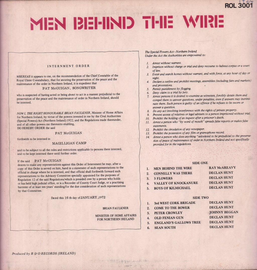 Various Artists - Men Behind The Wire - Lp