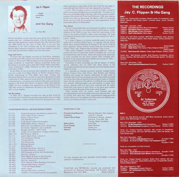 Jay C. Flippen - Jay C. Flippen & His Gang 1926-27 - Lp