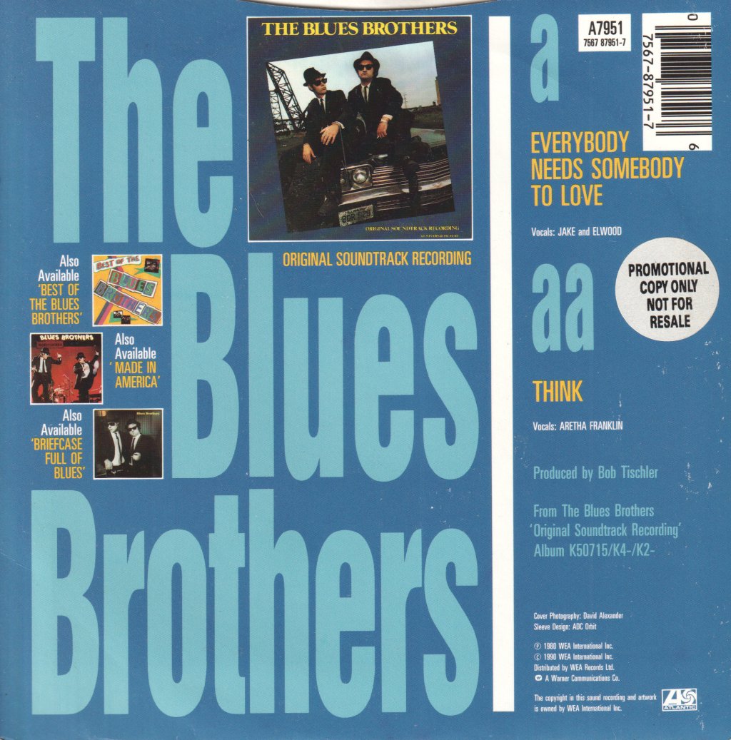 Blues Brothers - Everybody Needs Somebody To Love - 7 Inch