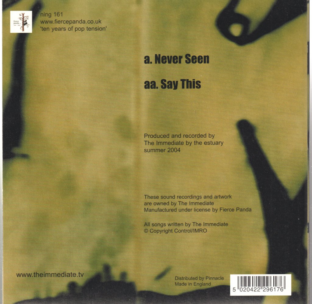 Immediate - Never Seen - 7 Inch