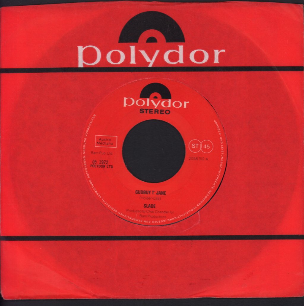 Slade - Gudbuy T' Jane - 7 Inch