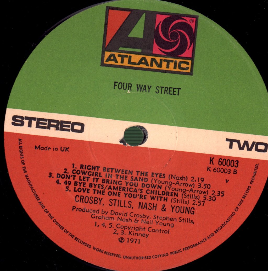 Crosby Stills Nash And Young - Four Way Street - Double Lp