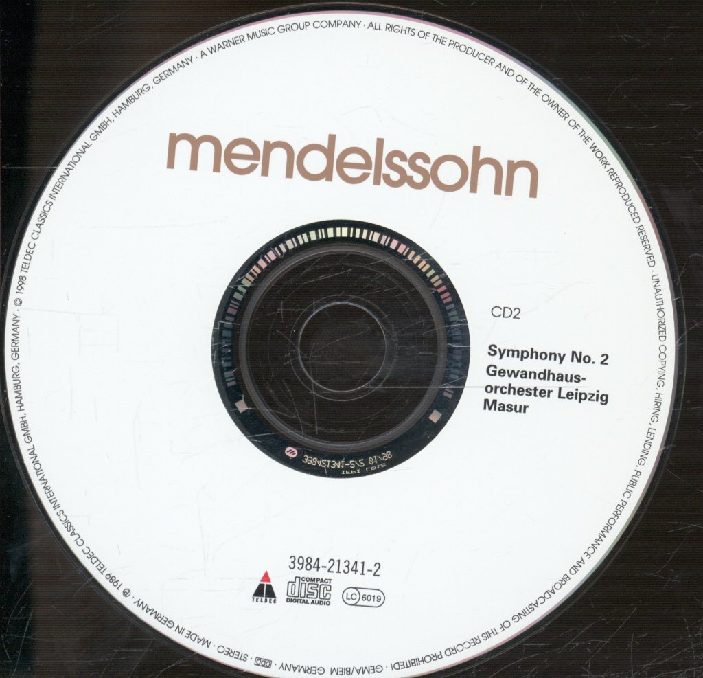 Gewandhausorchester Leipzig, Kurt Masur - Mendelssohn - Double Cd