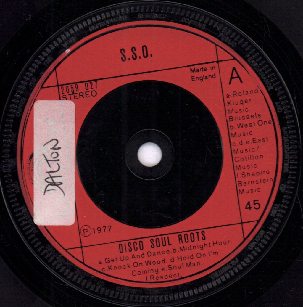 S.s.o. - Disco Soul Roots - 7 Inch