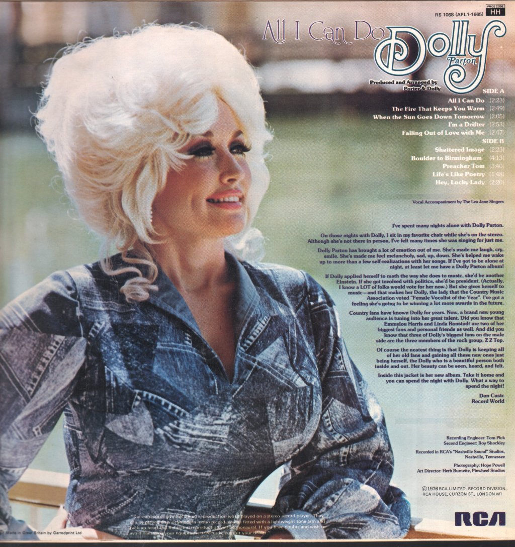 Dolly Parton - All I Can Do - Lp