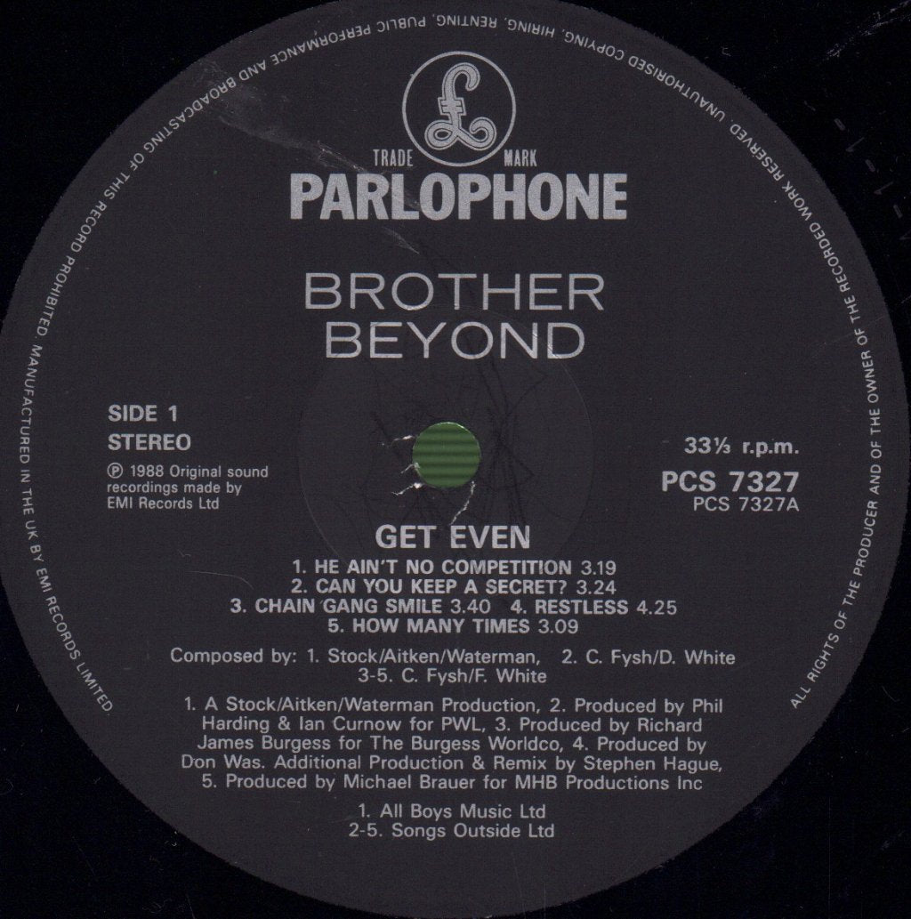 Brother Beyond - Get Even - Lp