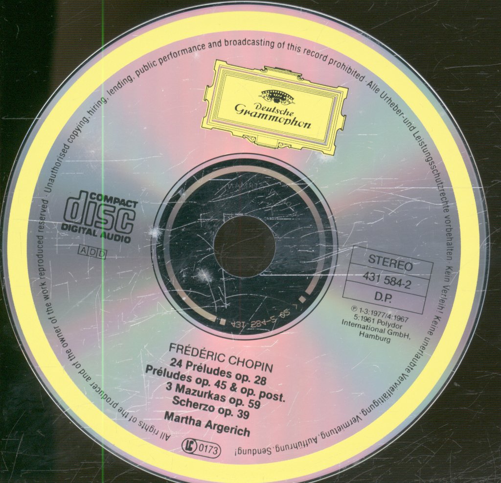 Martha Argerich - Chopin - 26 Preludes / 3 Mazurken Op. 59 / Scherzo Op. 39 - Cd