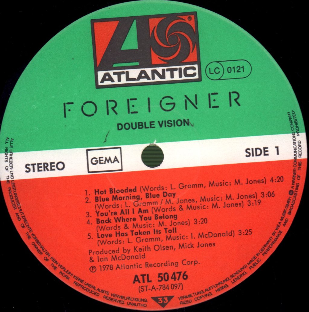 Foreigner - Double Vision - Lp