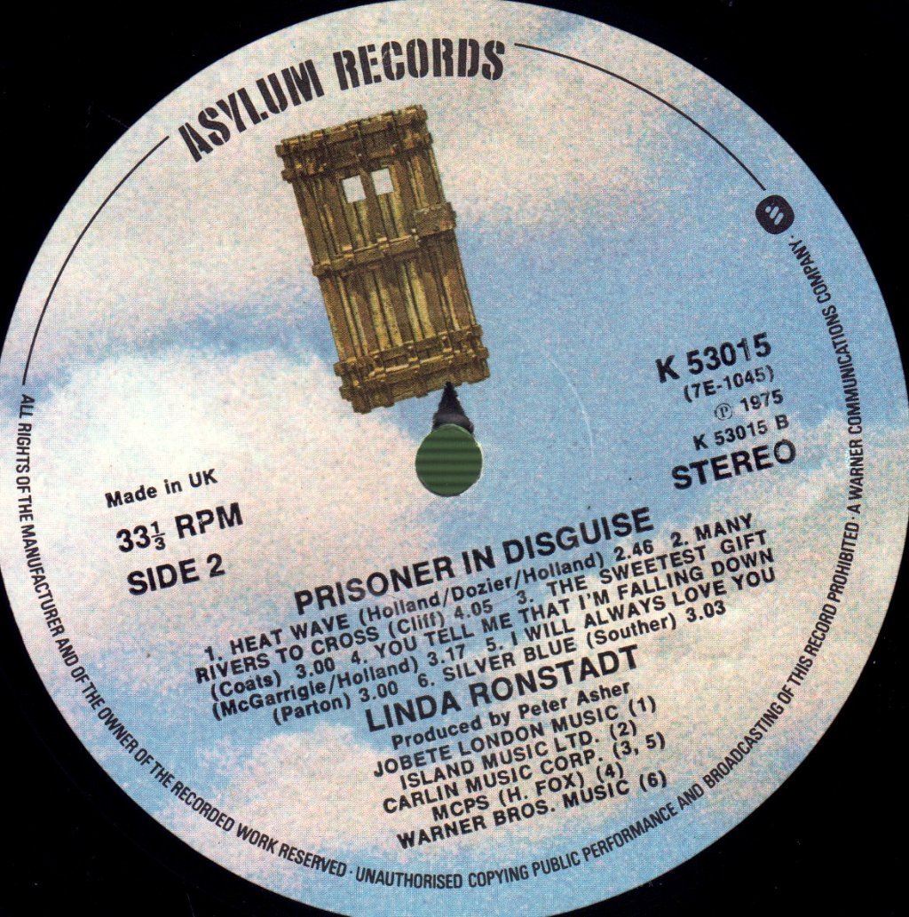 Linda Ronstadt - Prisoner In Disguise - Lp