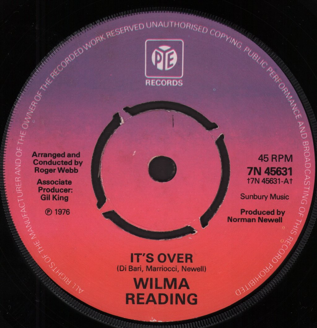 Wilma Reading - It's Over - 7 Inch