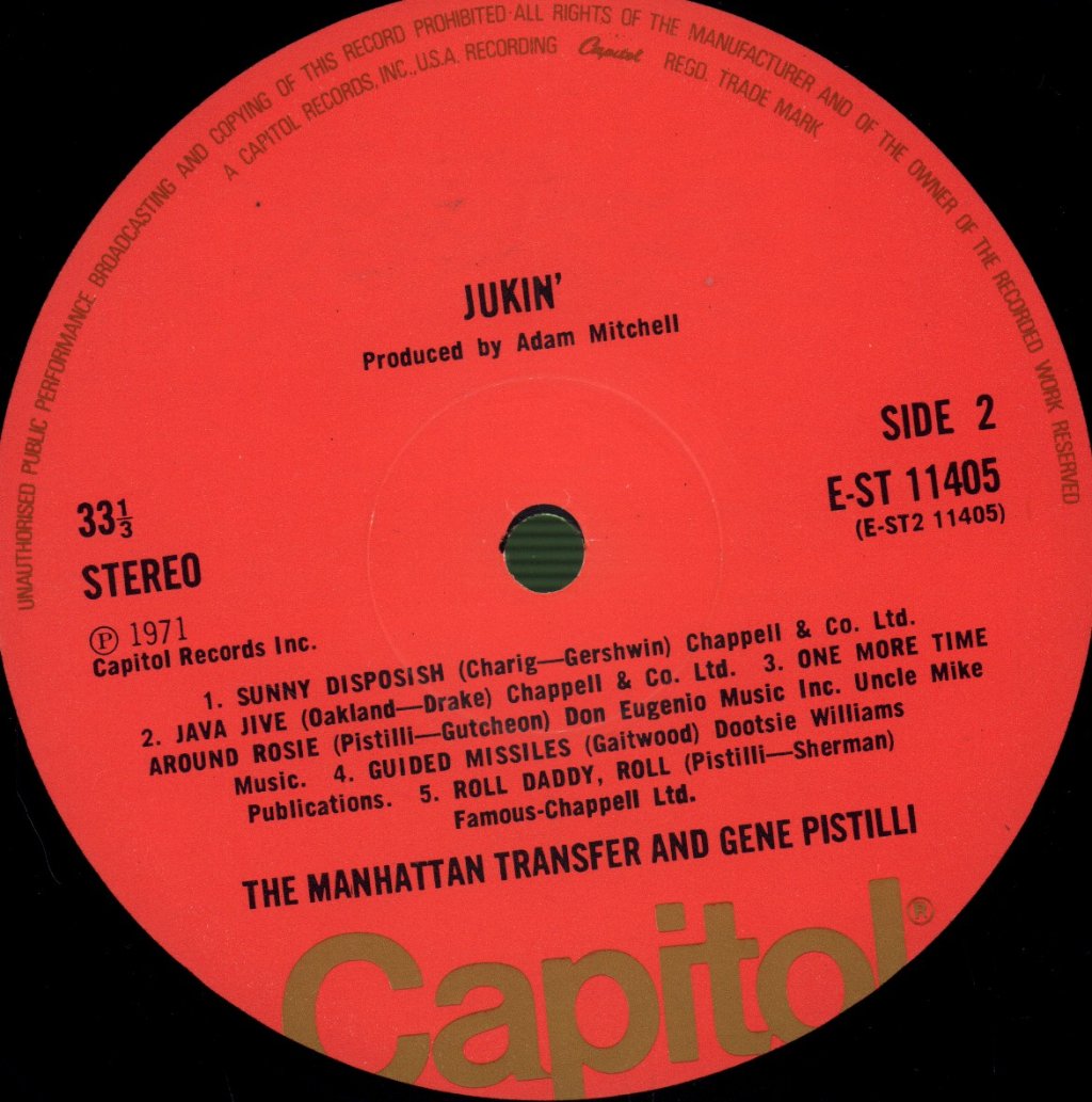 Manhattan Transfer And Gene Pistilli - Jukin' - Lp