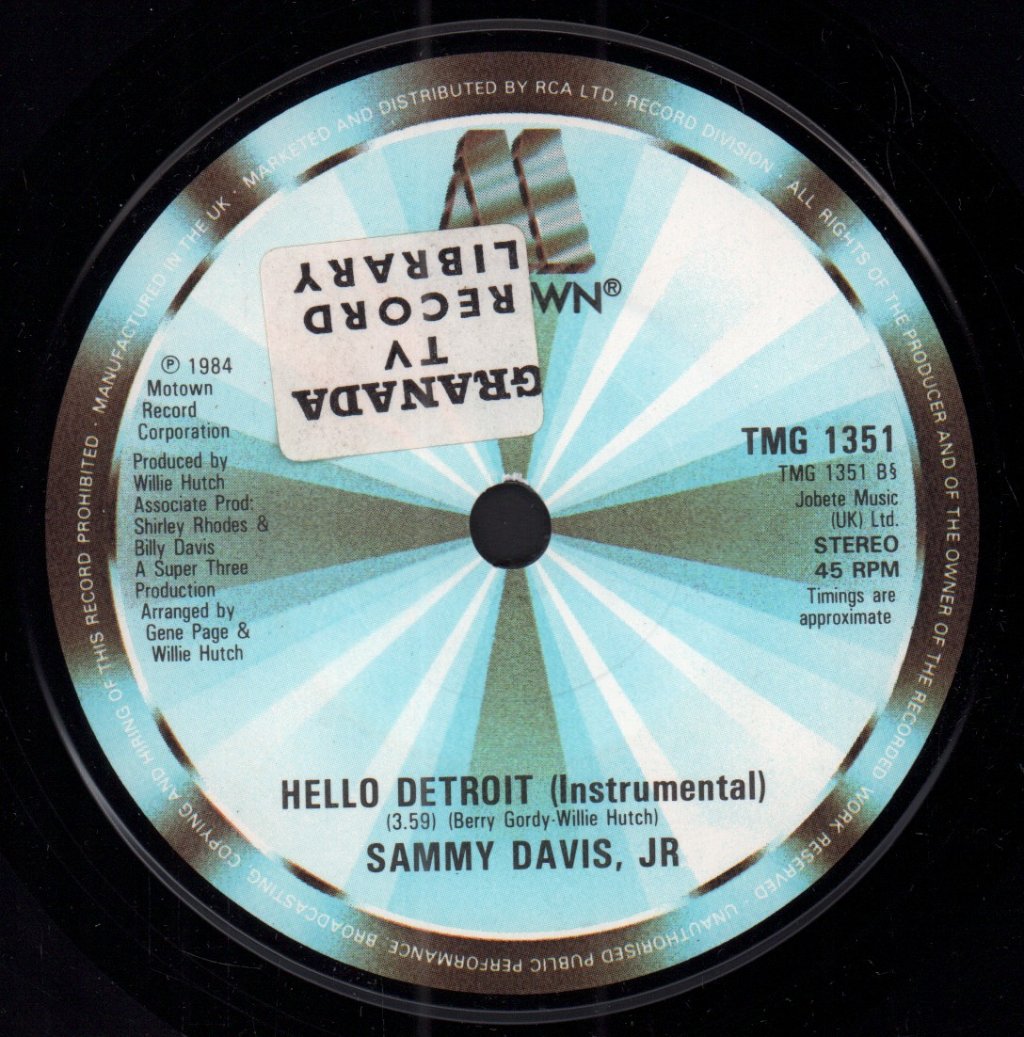 Sammy Davis Jr - Hello Detroit - 7 Inch