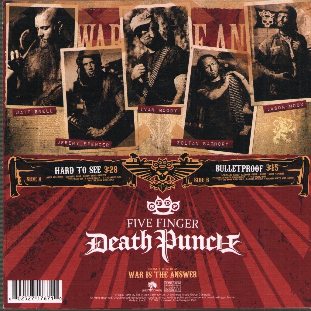 Five Finger Death Punch - Hard To See - 7 Inch