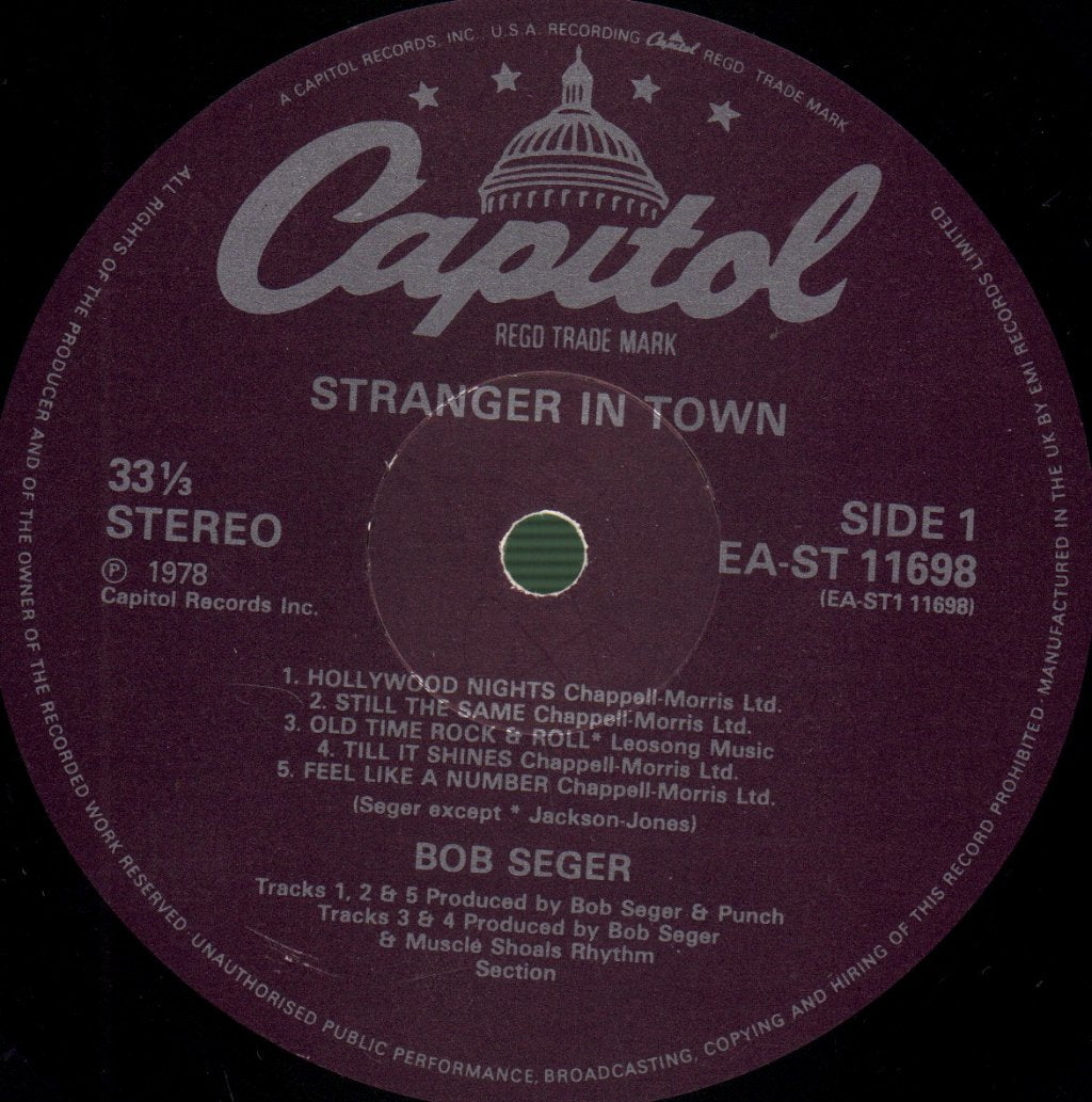 Bob Seger And The Silver Bullet Band - Stranger In Town - Lp