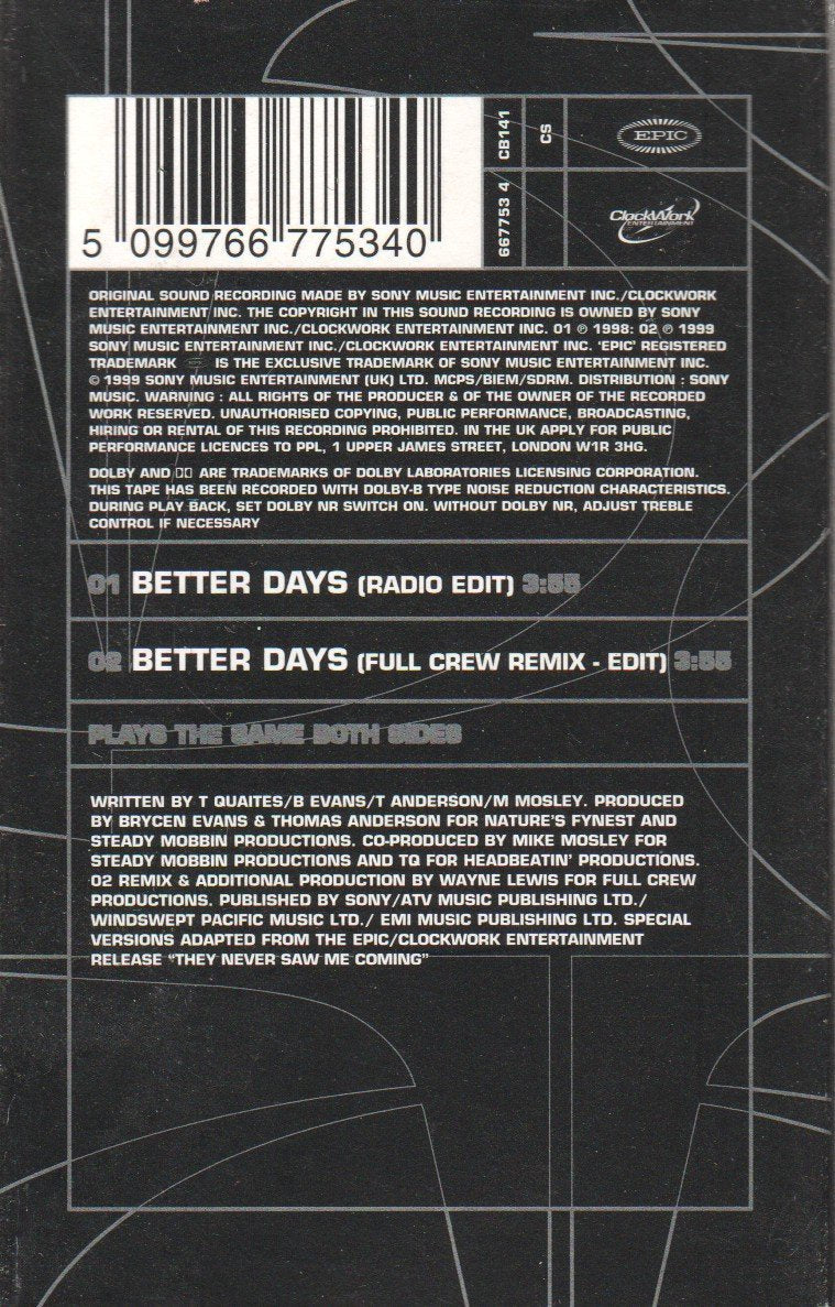 Tq - Better Days - Cassette