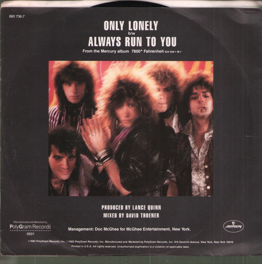 Bon Jovi - Only Lonely - 7 Inch