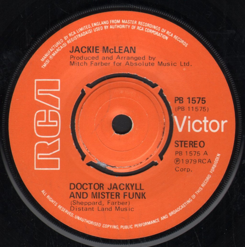 Jackie McLean - Doctor Jackyll And Mister Funk - 7 Inch
