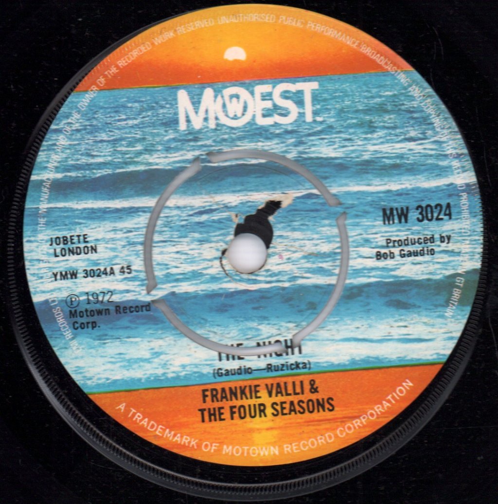 Frankie Valli And The Four Seasons - Night - 7 Inch