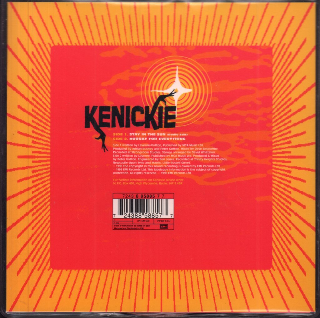 Kenickie - Stay In The Sun - 7 Inch