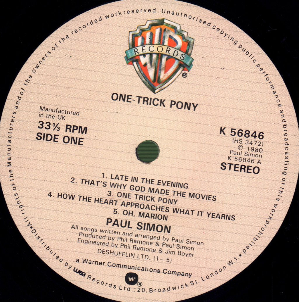 Paul Simon - One Trick Pony - Lp