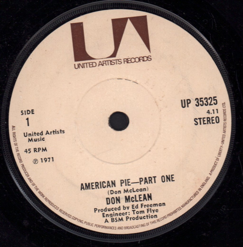 Don McLean - American Pie - 7 Inch