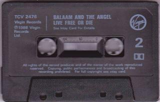 Balaam And The Angel - Live Free Or Die - Cassette