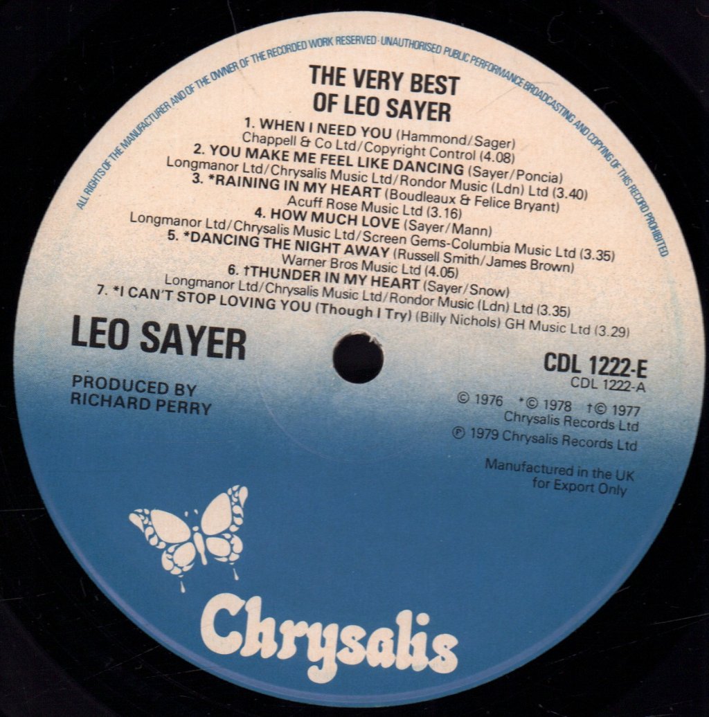 Leo Sayer - Very Best Of - Lp