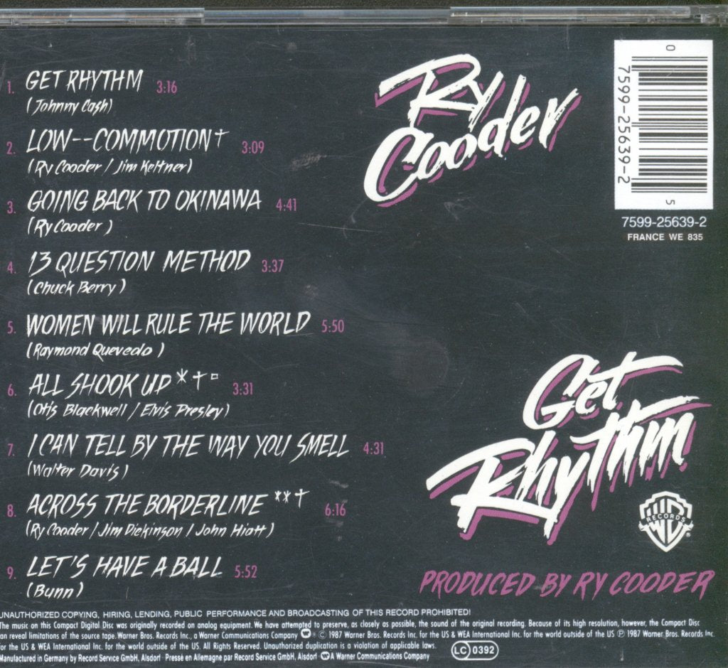 Ry Cooder - Get Rhythm - Cd